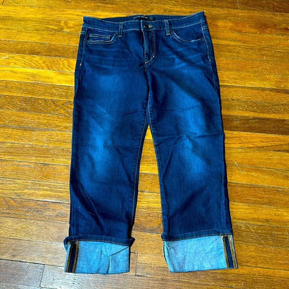 Joe’s Jeans Women’s Cuffed Capris, Dark Rinse, Sz 30